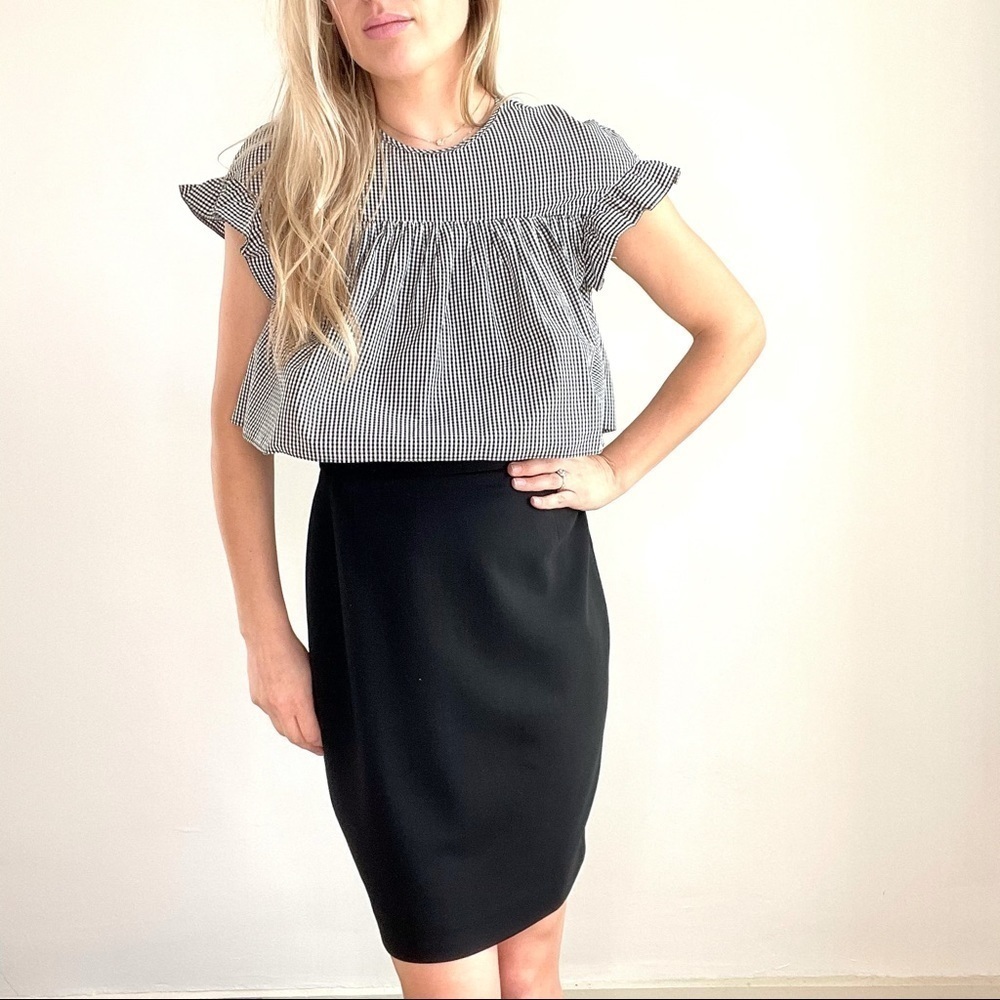 Escada Black Classic Pencil /Wiggle Skirt Medium
